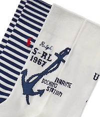 Polo Ralph Lauren RL Anchor 2-Pack Crew Sock