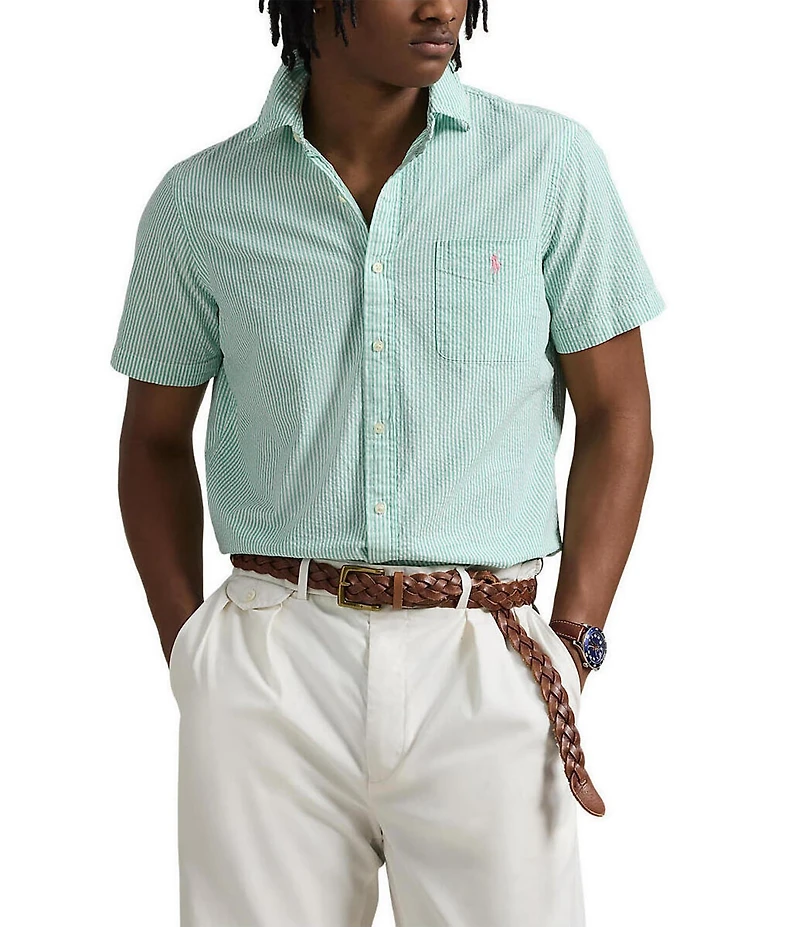 Polo Ralph Lauren RL Prepster Classic Fit Seersucker Short Sleeve Woven Shirt