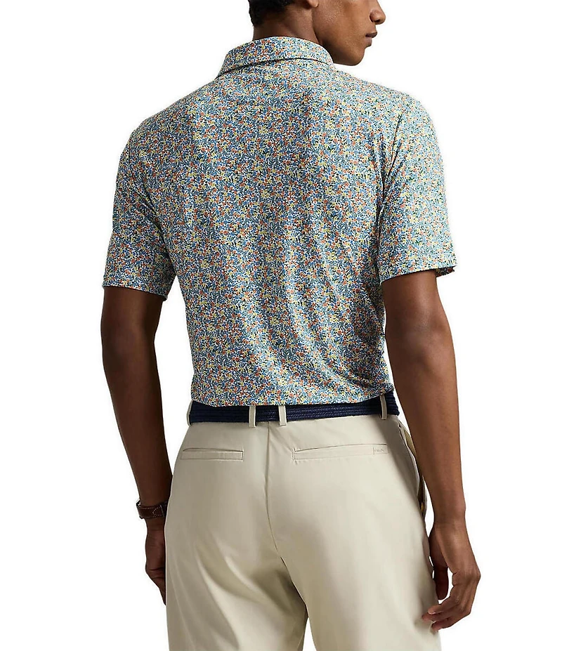 Polo Ralph Lauren RLX Classic Fit Mini Floral Print Performance Stretch Short Sleeve Polo Shirt