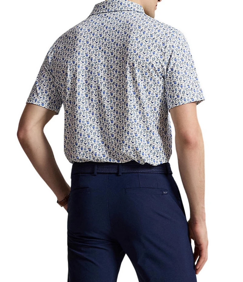 Polo Ralph Lauren RLX Golf Classic Fit Allover Print Short Sleeve Polo Shirt