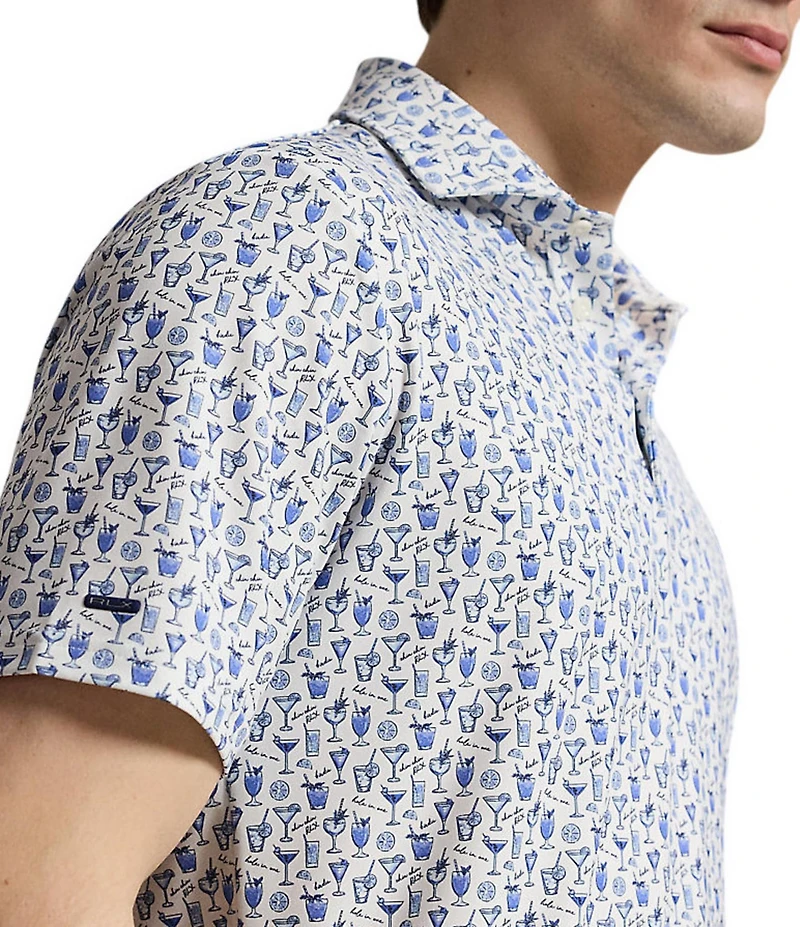 Polo Ralph Lauren RLX Golf Classic Fit Allover Print Short Sleeve Polo Shirt