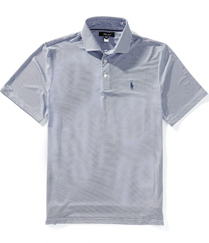 Polo Ralph Lauren RLX Golf Classic Fit Diamond Print Performance Stretch Short Sleeve Polo Shirt