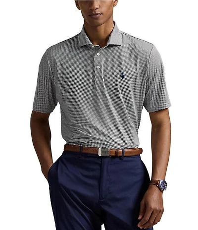 Polo Ralph Lauren RLX Golf Classic Fit Diamond Print Performance Stretch Short Sleeve Polo Shirt