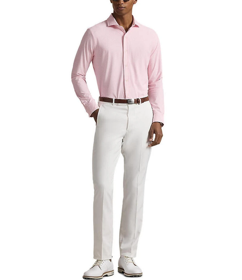 Polo Ralph Lauren RLX Golf Classic Fit Gingham Performance Stretch Long Sleeve Woven Shirt