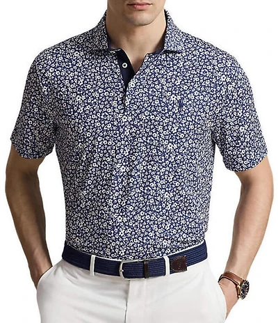 Polo Ralph Lauren RLX Golf Classic Fit Hibiscus Print Short Sleeve Polo Shirt