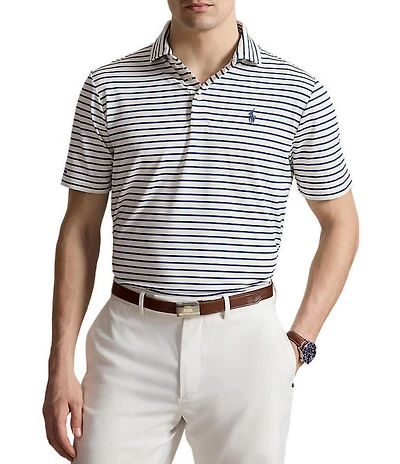 Polo Ralph Lauren RLX Golf Classic Fit Horizontal Stripe Short Sleeve Polo Shirt