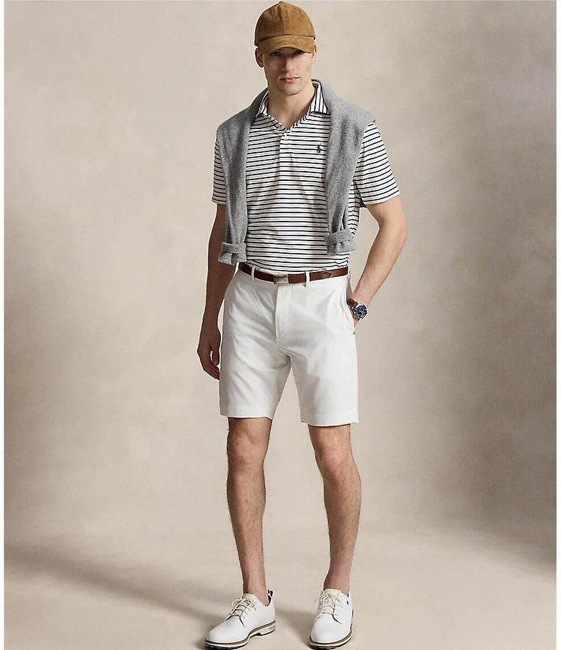 Polo Ralph Lauren RLX Golf Classic Fit Horizontal Stripe Short Sleeve Polo Shirt