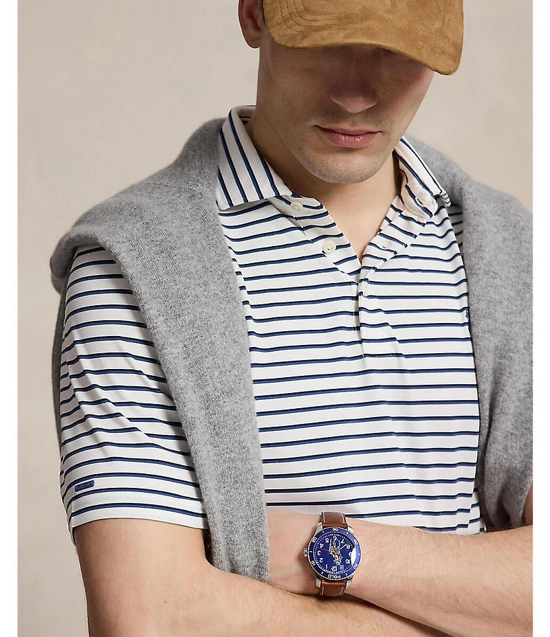 Polo Ralph Lauren RLX Golf Classic Fit Horizontal Stripe Short Sleeve Polo Shirt