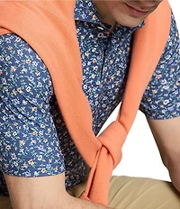 Polo Ralph Lauren RLX Golf Classic Fit Mini Floral Print Short Sleeve Polo Shirt