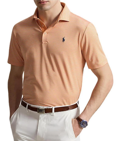 Polo Ralph Lauren RLX Golf Classic Fit Performance Thin Stripe Short Sleeve Polo Shirt