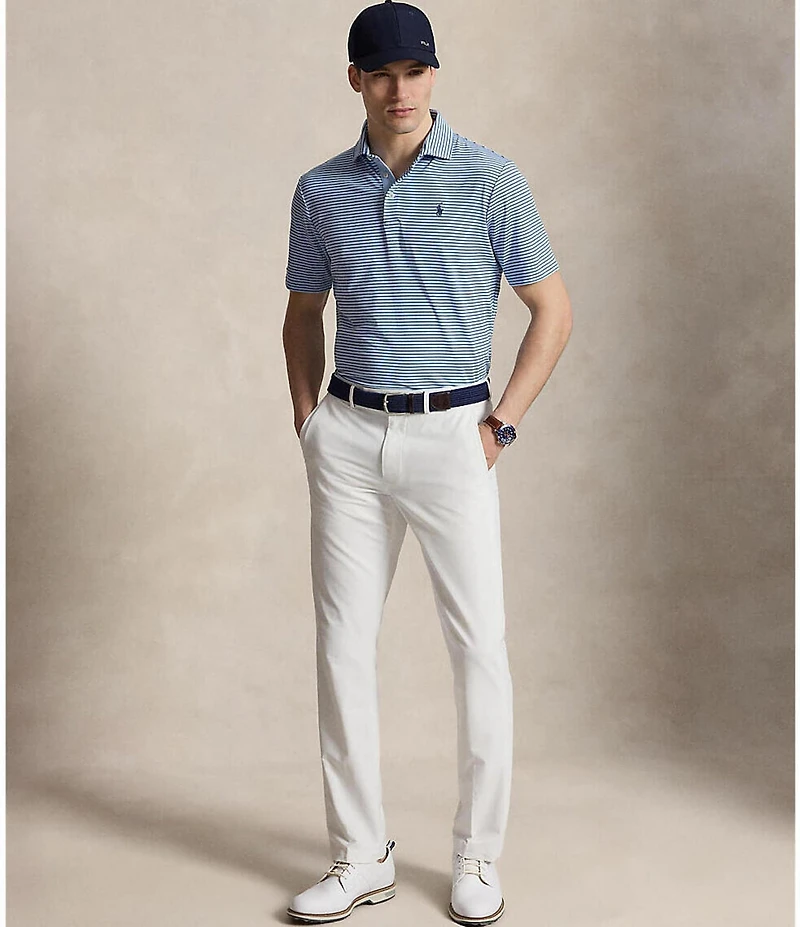 Polo Ralph Lauren RLX Golf Classic Fit Performance Thin Stripe Short Sleeve Polo Shirt
