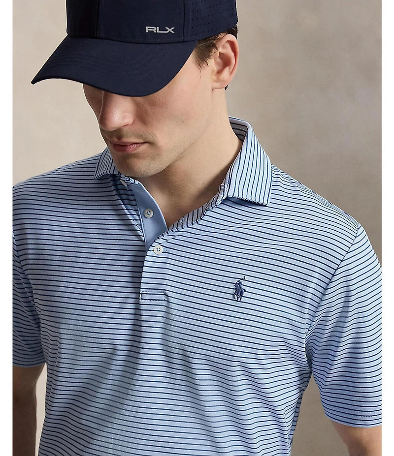 Polo Ralph Lauren RLX Golf Classic Fit Performance Thin Stripe Short Sleeve Polo Shirt