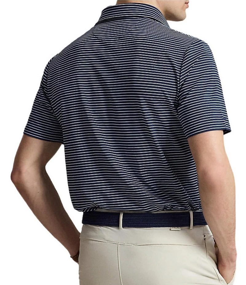 Polo Ralph Lauren RLX Golf Classic Fit Performance Thin Stripe Short Sleeve Polo Shirt