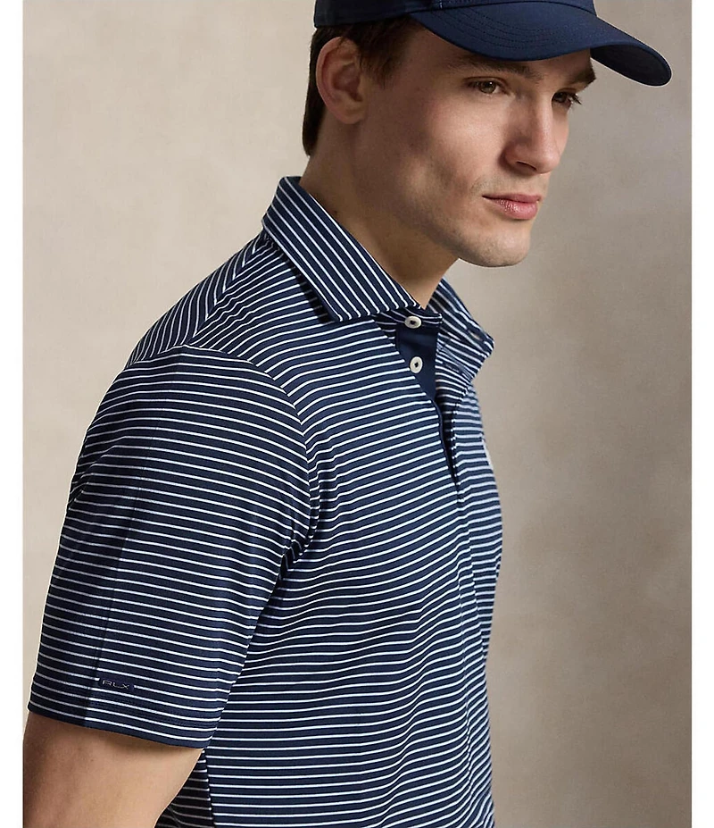 Polo Ralph Lauren RLX Golf Classic Fit Performance Thin Stripe Short Sleeve Polo Shirt