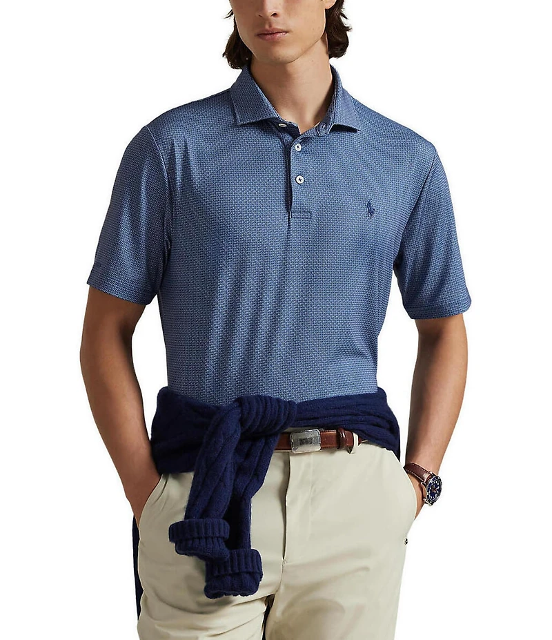 Polo Ralph Lauren RLX Golf Classic Fit Petal Boxes Print Performance Short Sleeve Polo Shirt