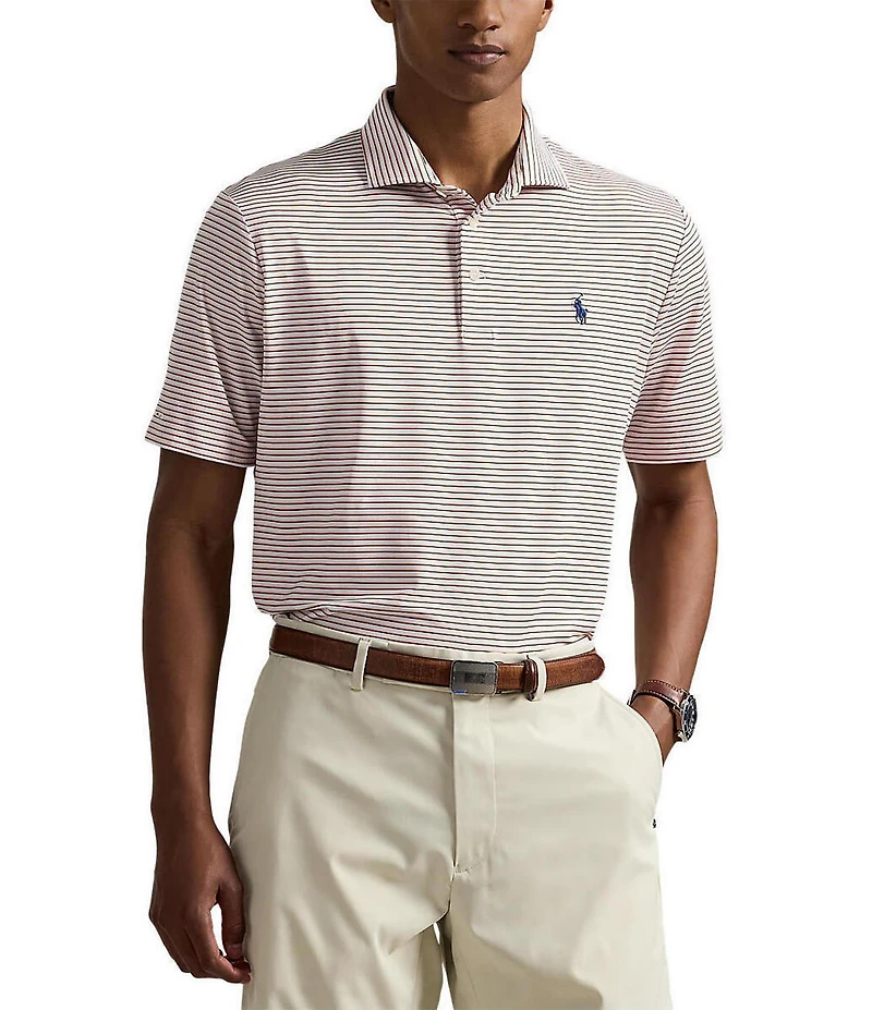 Polo Ralph Lauren RLX Golf Classic Fit Stripe Performance Stretch Short Sleeve Polo Shirt