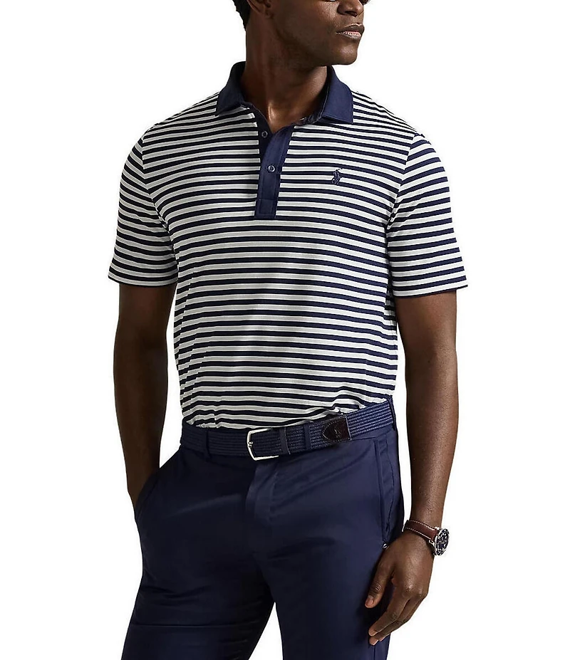 Polo Ralph Lauren RLX Golf Classic Fit Stripe Performance Stretch Short Sleeve Polo Shirt