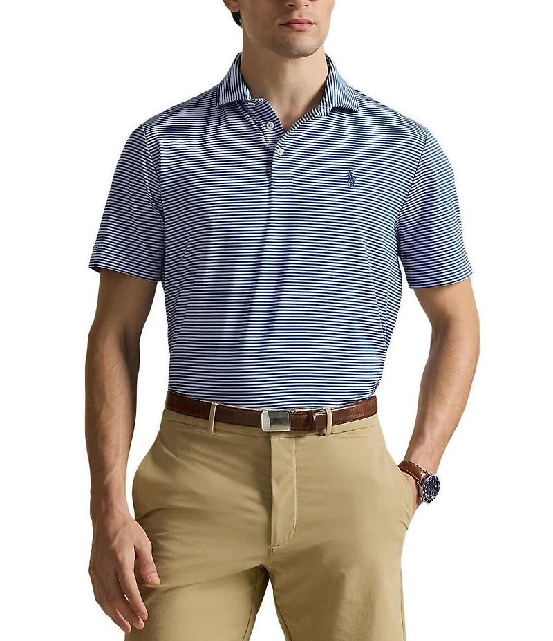 Polo Ralph Lauren RLX Golf Classic Fit Thin Stripe Performance Polo Shirt