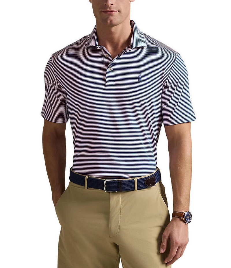 Polo Ralph Lauren RLX Golf Classic Fit Thin Stripe Performance Polo Shirt