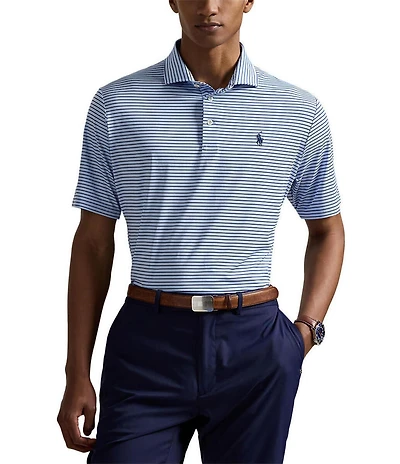 Polo Ralph Lauren RLX Golf Classic Fit Thin Stripe Performance Stretch Short Sleeve Polo Shirt