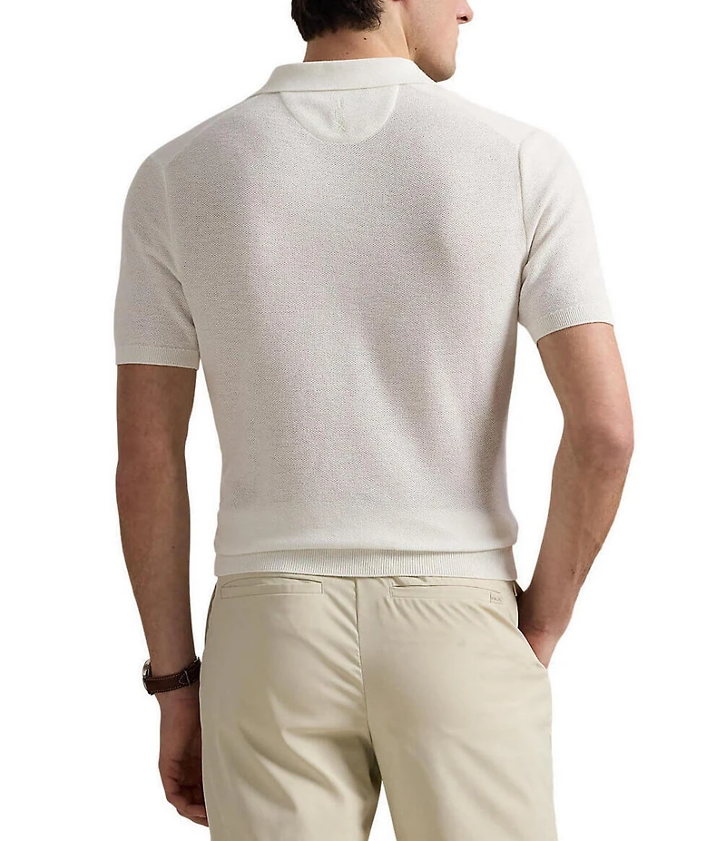 Polo Ralph Lauren RLX Golf Mesh-Knit Performance Stretch Short Sleeve Sweater Polo Shirt