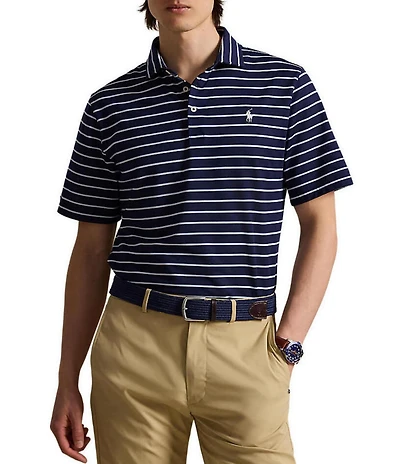 Polo Ralph Lauren RLX Golf Stripe Pique Short Sleeve Polo Shirt