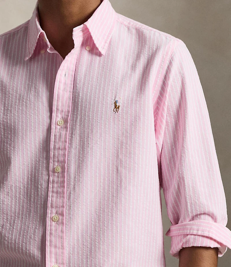 Polo Ralph Lauren Seersucker Oxford Long Sleeve Woven Shirt