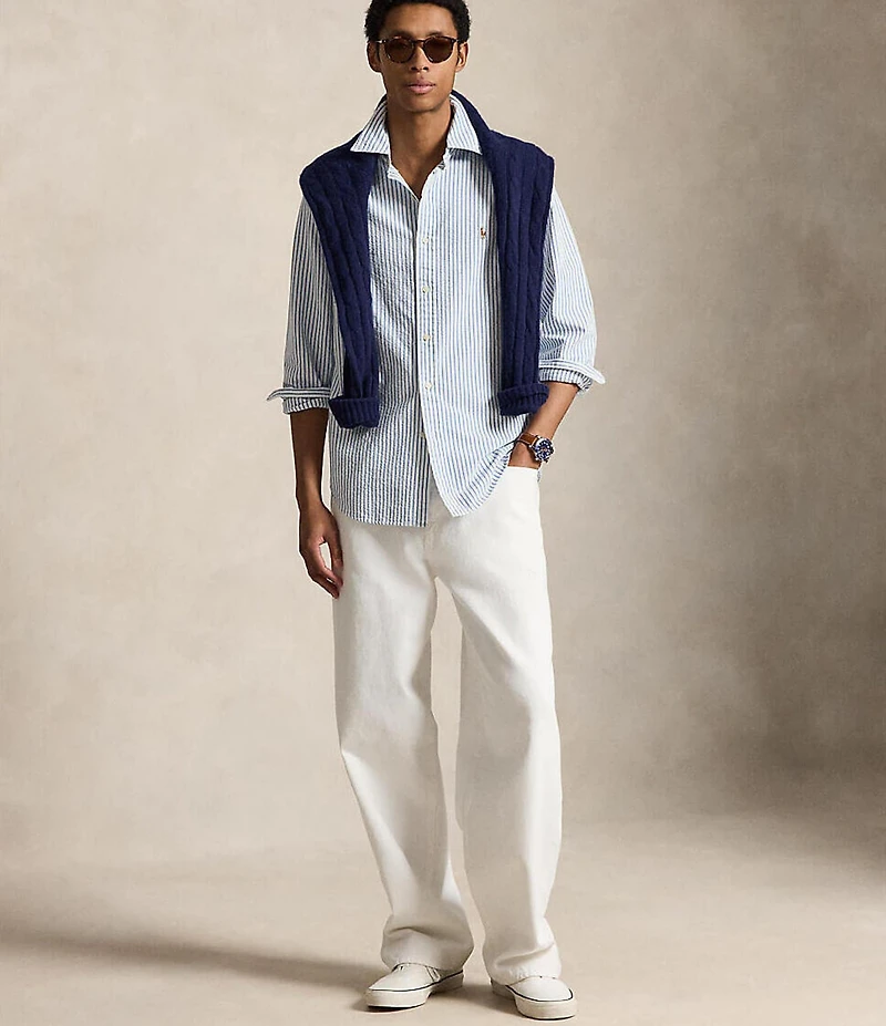 Polo Ralph Lauren Seersucker Oxford Long Sleeve Woven Shirt
