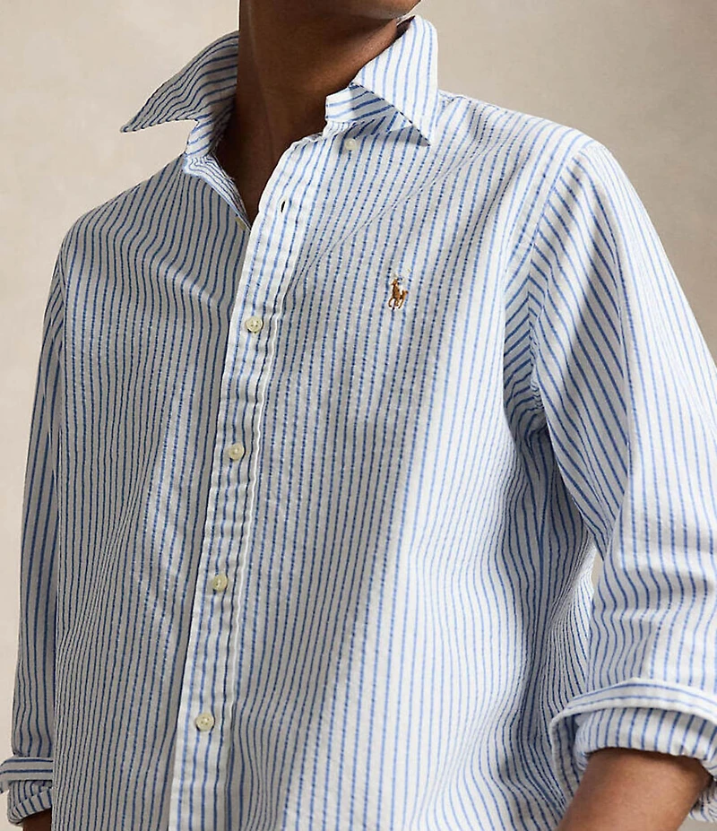 Polo Ralph Lauren Seersucker Oxford Long Sleeve Woven Shirt
