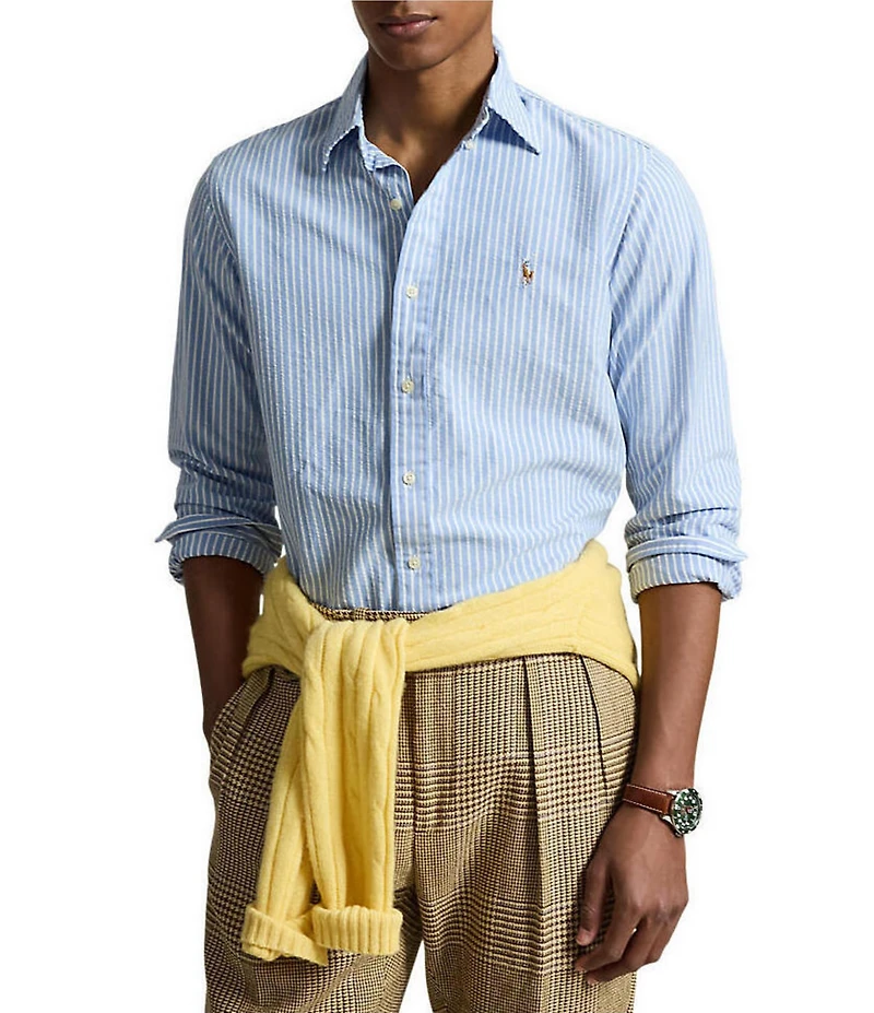 Polo Ralph Lauren Seersucker Oxford Long Sleeve Woven Shirt