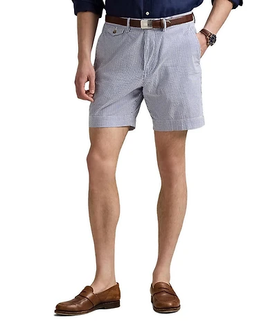 Polo Ralph Lauren Seersucker Stretch 7#double; Inseam Shorts