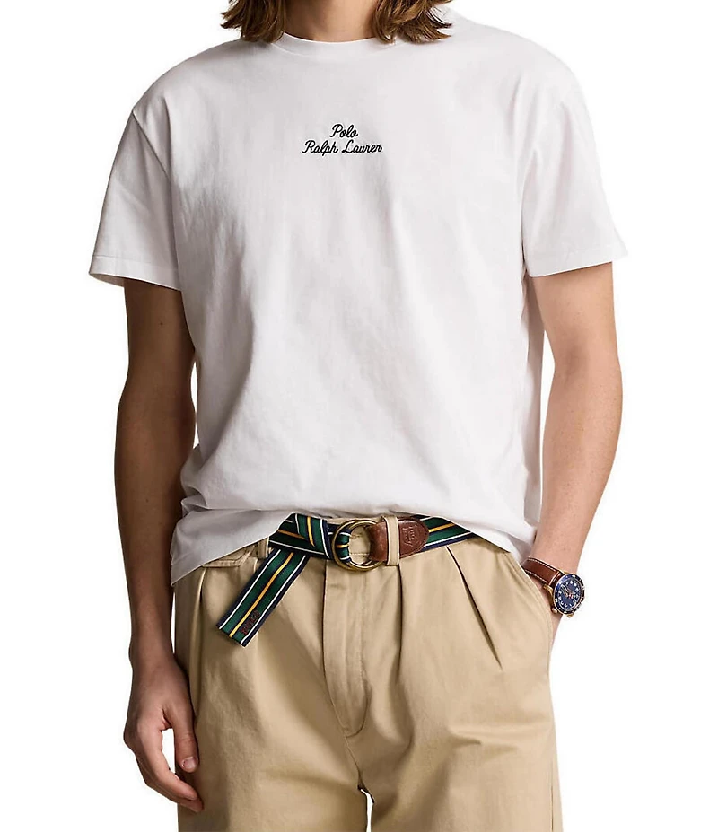 Polo Ralph Lauren Short Sleeve Classic Fit Chain-Stitch Logo Jersey T-Shirt