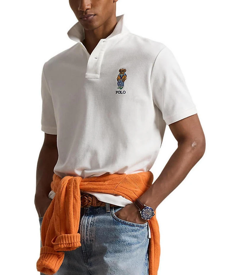 Polo Ralph Lauren Short-Sleeve Classic Fit Polo Bear Mesh Polo Shirt
