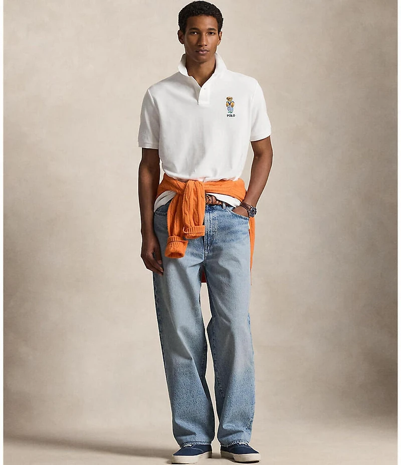 Polo Ralph Lauren Short-Sleeve Classic Fit Polo Bear Mesh Polo Shirt