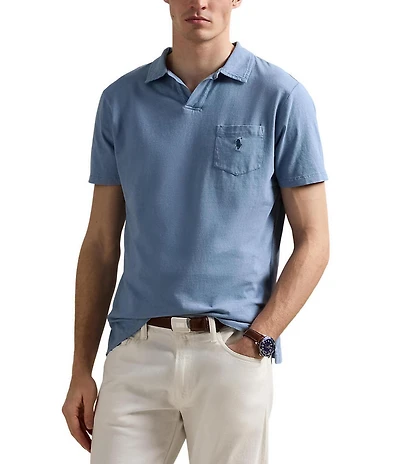 Polo Ralph Lauren Short Sleeve Linen-Blend Jersey Polo Shirt