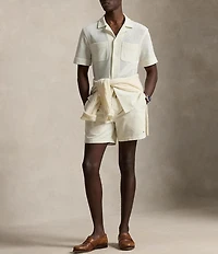Polo Ralph Lauren Short-Sleeve Textured Pointelle Camp Shirt