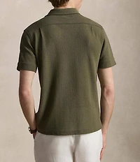 Polo Ralph Lauren Short-Sleeve Textured Pointelle Camp Shirt