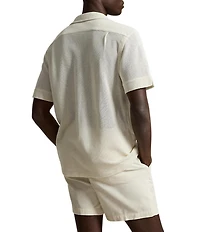 Polo Ralph Lauren Short-Sleeve Textured Pointelle Camp Shirt
