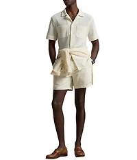 Polo Ralph Lauren Short-Sleeve Textured Pointelle Camp Shirt