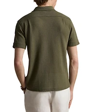 Polo Ralph Lauren Short-Sleeve Textured Pointelle Camp Shirt