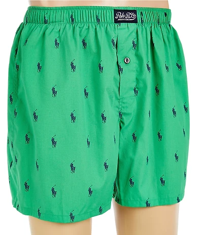 Polo Ralph Lauren Signature Pony Printed 5.5#double; Inseam Woven Boxer Briefs