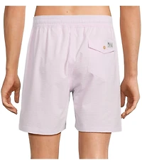 Polo Ralph Lauren Sky Lavender Seersucker Traveler Classic Swim Trunks