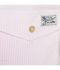 Polo Ralph Lauren Sky Lavender Seersucker Traveler Classic Swim Trunks