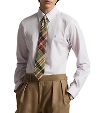 Polo Ralph Lauren Slim Fit Checked Stretch Poplin Long Sleeve Woven Shirt