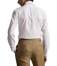 Polo Ralph Lauren Slim Fit Checked Stretch Poplin Long Sleeve Woven Shirt