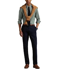 Polo Ralph Lauren Slim Fit Gingham Stretch Poplin Long Sleeve Woven Shirt