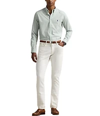 Polo Ralph Lauren Slim Fit Gingham Stretch Poplin Long Sleeve Woven Shirt