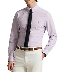 Polo Ralph Lauren Slim Fit Gingham Stretch Poplin Long Sleeve Woven Shirt