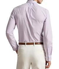 Polo Ralph Lauren Slim Fit Gingham Stretch Poplin Long Sleeve Woven Shirt