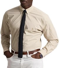 Polo Ralph Lauren Slim Fit Gingham Stretch Poplin Long Sleeve Woven Shirt